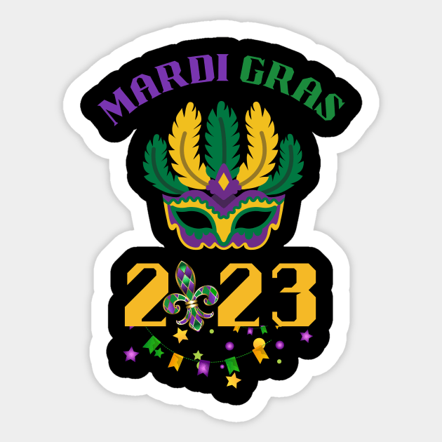 Happy Mardi Gras 2023 Sticker by Teewyld